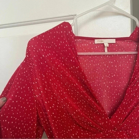 Maje Plunge Neckline Long Sleeve Crop Top- Size S; Excellent Condition - Picture 2 of 11